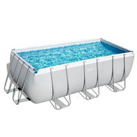 piscine tubulaire rectangle power steel 4 12 x 2 01 x h 1 22 m filtre a sable 43460