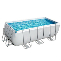 Piscine tubulaire rectangle power steel 4.12 x 2.01 x h.1.22 m - filtre à sable