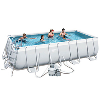 Piscine tubulaire rectangle Power Steel 5.49 x 2.74 x H.1.22 m - Filtre à sable