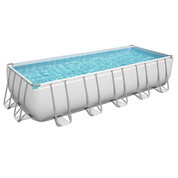 Piscine tubulaire rectangle Power Steel 6.40 x 2.74 x H.1.32 m - Filtre à sable