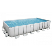 Piscine tubulaire rectangle Power Steel 7.32 x 3.66 x H.1.32m - Filtre à sable