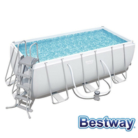 Piscine tubulaire rectangle power steel 4.12 x 2.01 x h.1.22m - filtre à cartouche