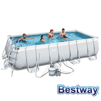 Piscine tubulaire rectangle Power Steel 4.88 x 2.44 x H.1.22 m - Filtre à sable
