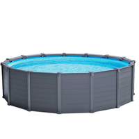 Piscine tubulaire ronde Graphite Intex Ø 4.78 x H.1.24 m