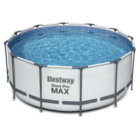 piscine tubulaire ronde steel pro max 3 66 x h 1 22 m grise 34834