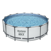 Piscine tubulaire ronde Steel Pro Max Ø 4.27 x H.1.22 m - grise