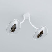 Plafonnier chauffant infrarouge double tête 2 x 1500 W - blanc