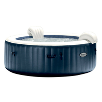 Pure Spa 4 places Navy rond - Bulles, LED couleur