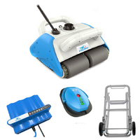 Robot piscine poolbird avec coffret électrique, batterie flottante et chariot
