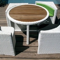 Salon de jardin Quattro résine blanche