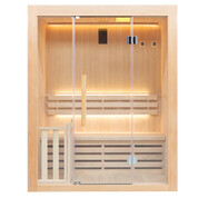 Sauna traditionnel sense 3 places - pack complet black wall 4.5 kw