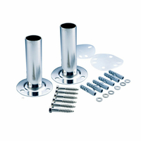 Support d'échelle sur platine Ø43 mm aisi-316 poli (la paire)