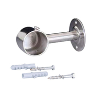 support droit ferme avec platine pour main courante piscines beton et liner 12314