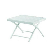 Table alu laquée blanche bridge