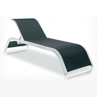 Transat Bridge blanc toile noir x 2