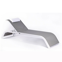 Transat bridge blanc toile taupe x 2