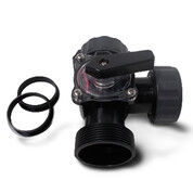 Vanne d'arrêt 3 voies à visser Ø 50 mm compatible Intex/Bestway