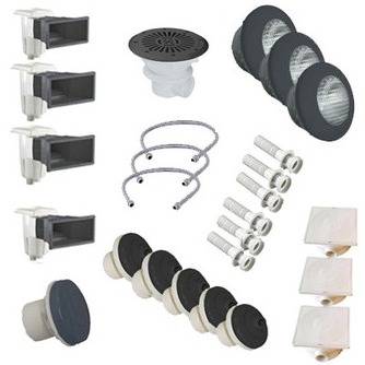 kit n4 pieces a sceller gris anthracite beton 31672