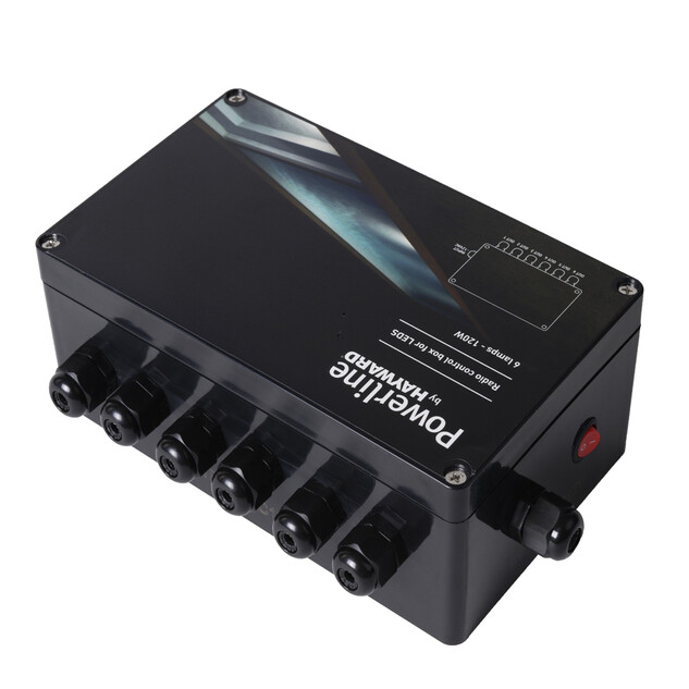boitier de controle radio pour projecteur 6 led max 120 w w rc 49143