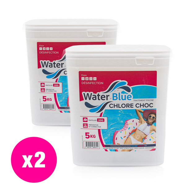 chlore choc waterblue pastilles 20g 2 x 5 kg 67695