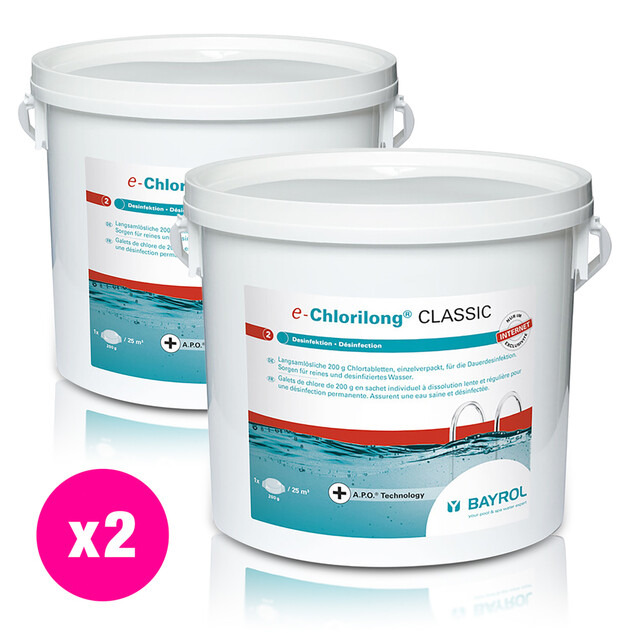 Chlore galets 135 g pour piscine 10 m³ - 4,32 kg - Jardideco
