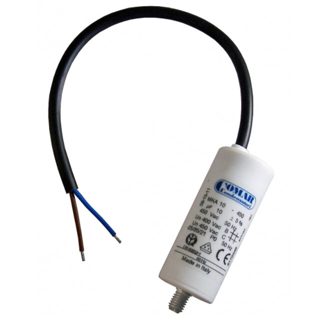 condensateur a fils mka 15 f 450v 40x70 avec cable 250 mm long 40040