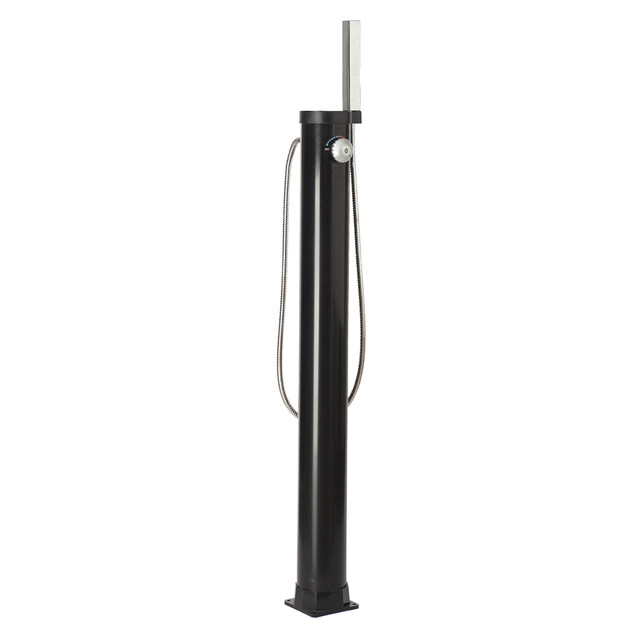 douche solaire droite pvc noir 9 l 66925
