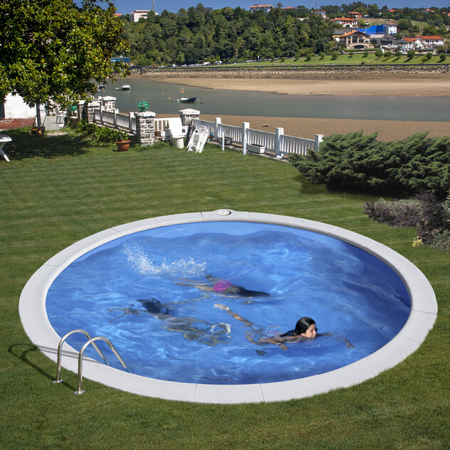 kit piscine enterree madagascar acier ronde 420 x h150 cm 30768