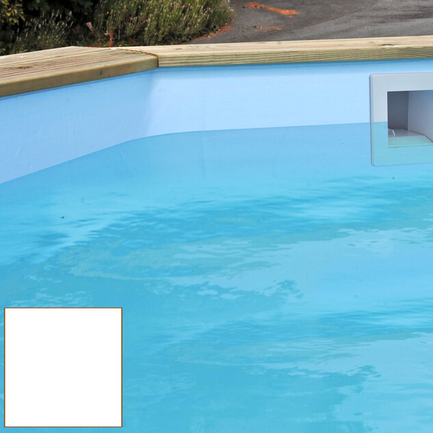 liner pour piscine bois northland hexagone h 115 cm blanc 75 100 6510