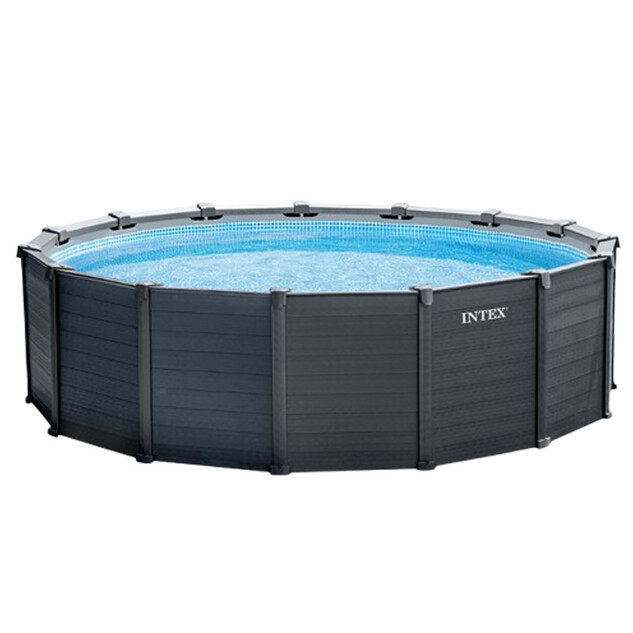 piscine tubulaire ronde graphite intex 4 78 x h 1 24 m 48285