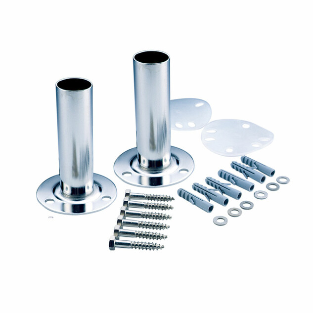 support d echelle sur platine 43 mm aisi 316 poli la paire 12124